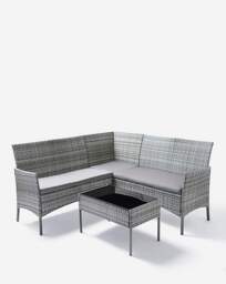 Corfu Corner Sofa Set Grey - thumbnail 4