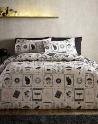 Catherine Lansfield Witchcraft Duvet Set Black/Natural - Catherine Lansfield - Size: KING - thumbnail 5