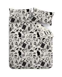 Catherine Lansfield Witchcraft Duvet Set Black/Natural - Catherine Lansfield - Size: KING - thumbnail 2