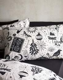 Catherine Lansfield Witchcraft Duvet Set Black/Natural - Catherine Lansfield - Size: KING - thumbnail 3