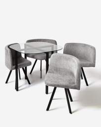 Reese Hideaway Space saving Dining Set Grey - JD Williams - thumbnail 2