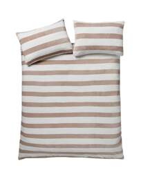 CL Cosy Sherpa Stripe Duvet Cover Set Natural - Catherine Lansfield - Size: S KING - thumbnail 2