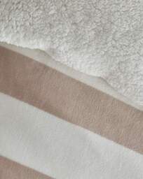 CL Cosy Sherpa Stripe Duvet Cover Set Natural - Catherine Lansfield - Size: S KING - thumbnail 4