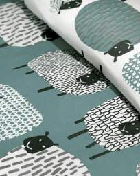 Fusion Dotty Sheep Duvet Cover Set Duck EGG - Fusion - Size: KING - thumbnail 3