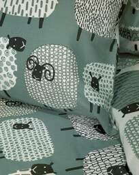 Fusion Dotty Sheep Duvet Cover Set Duck EGG - Fusion - Size: KING - thumbnail 2