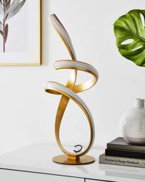 Ribbon LED Table Lamp Gold - JD Williams - thumbnail 2