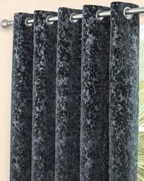 Sundour Richmond Thermal Eyelet Curtains Charcoal - Sundour - Size: 168 x 229cm - thumbnail 2