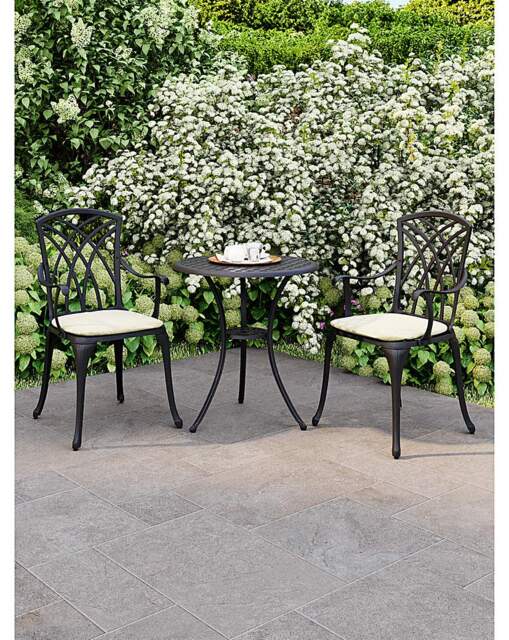 Charles Bentley Cast Alu Bistro Set Black - Charles Bentley - image 1