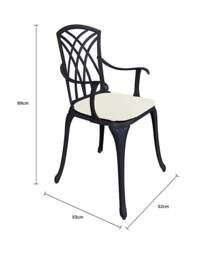 Charles Bentley Cast Alu Bistro Set Black - Charles Bentley - thumbnail 5