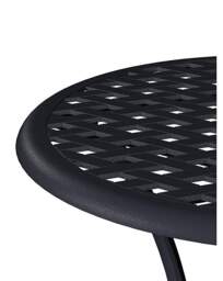 Charles Bentley Cast Alu Bistro Set Black - Charles Bentley - thumbnail 4