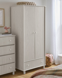 Julipa Latimer Double Wardrobe White Wash - Julipa - thumbnail 1