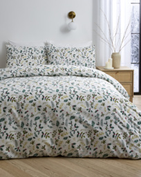 Merry Berries Duvet Cover Set White/Green - JD Williams - Size: DOUBLE