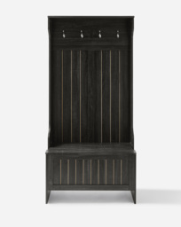 Kingston Hallway Storage Unit Grey/Oak Effect - At Home Collection