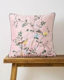 Botanical Birds Embroidered Cushion Multi - JD Williams - Size: 45X45CM - thumbnail 1