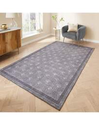 Catherine Lansfield Peacock Washable Rug Grey - Catherine Lansfield - Size: 76x150 - thumbnail 1