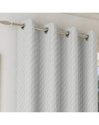 Tokyo Velvet Eyelet Curtains Grey - Enhanced Living - Size: 229 x 183cm - thumbnail 3