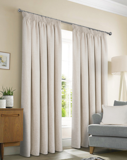 Sundour Washington Pencil Pleat Curtains Natural - Size: 229 x 183cm - image 1