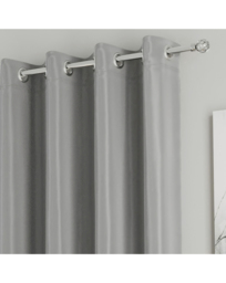 Supersoft Eyelet Curtains Grey - Enhanced Living - Size: 167 x 137cm - thumbnail 1