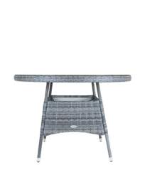 6 Seater Rattan Dining Set Grey - Charles Bentley - thumbnail 4