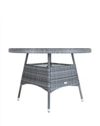6 Seater Rattan Dining Set Grey - Charles Bentley - thumbnail 5