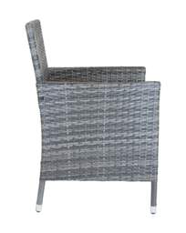6 Seater Rattan Dining Set Grey - Charles Bentley - thumbnail 3