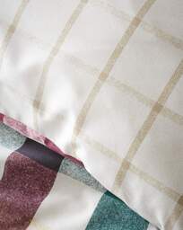 CL Autumn Check Duvet Cover Set Plum - Catherine Lansfield - Size: DOUBLE - thumbnail 3