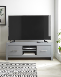 Dakota Wide TV Unit Grey - At Home Collection - thumbnail 1