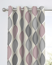 Fusion Lennox Eyelet Curtains Blush - Fusion - Size: 167 x 137cm