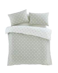 CL Brushed Polka Dot Duvet Set GRN Green - Catherine Lansfield - Size: SINGLE - thumbnail 4