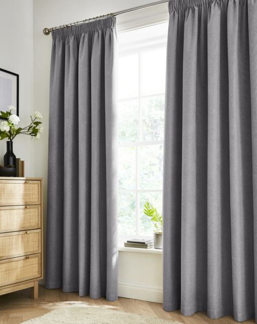 Dallas Blackout Thermal Curtains Grey - Enhanced Living - Size: 167 x 137cm - image 1