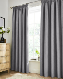Dallas Blackout Thermal Curtains Grey - Enhanced Living - Size: 167 x 137cm - thumbnail 1