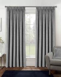 Oxford Velvet Curtain Grey - Enhanced Living - Size: 117 x 183cm - thumbnail 2