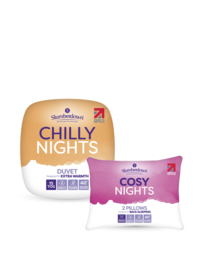 Slumberdown Duvet+2 Cosy Nights Pillows White - Slumberdown - Size: SINGLE - thumbnail 1