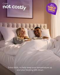 Slumberdown Duvet+2 Cosy Nights Pillows White - Slumberdown - Size: SINGLE - thumbnail 4