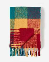 Checked Multicolour Faux Mohair Throw Multi - JD Williams - Size: 120X150 - thumbnail 2