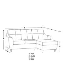 Baxter Right Hand Corner Chaise Sofa Charcoal - thumbnail 2
