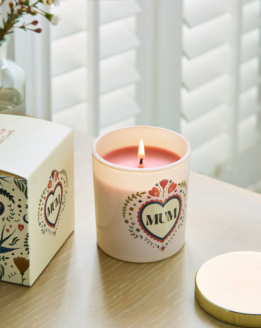 Mum Folk Heart French Tulip Candle - Something Different - image 1