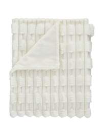 Bianca Carved Faux Fur Throw Cream - Bianca - Size: 150X200 - thumbnail 4