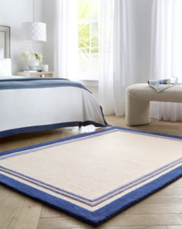 Piper Border Woollen Rug Blue - Origins - Size: 160X230 - thumbnail 1