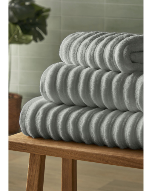 Silentnight Ribbed Cotton Towel Packs Grey - Silentnight - Size: 2 SHEET - image 1