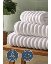Silentnight Ribbed Cotton Towel Packs Grey - Silentnight - Size: 2 SHEET - thumbnail 4