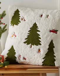 CL Cosy Boucle Christmas Trees Cushion Multi - Catherine Lansfield - Size: 45X45CM - thumbnail 1