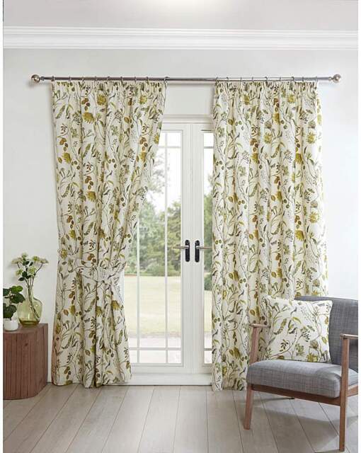 Sundour Grove Tape Top Curtains Green - Sundour - Size: 117 x 229cm - image 1