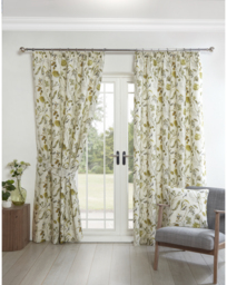 Sundour Grove Tape Top Curtains Green - Sundour - Size: 117 x 229cm - thumbnail 1