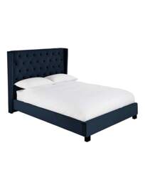 Allegra Velvet Bed with 3 Layer Mattress Midnight - Size: KINGSIZE - thumbnail 3