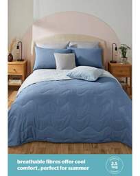 Silentnight Reversible 2.5 Tog Duvet Grey/Blue - Silentnight - Size: SINGLE - thumbnail 2