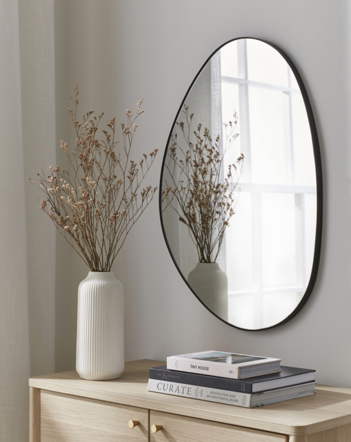 Organic Puddle Wall Mirror Black - JD Williams - image 1