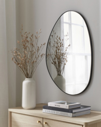 Organic Puddle Wall Mirror Black - JD Williams