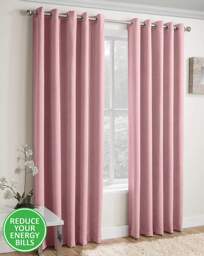 Vogue Light Filtering Eyelet Curtain Blush - Enhanced Living - Size: 117 x 183cm - thumbnail 2