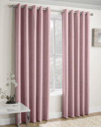 Vogue Light Filtering Eyelet Curtain Blush - Enhanced Living - Size: 117 x 183cm - thumbnail 1